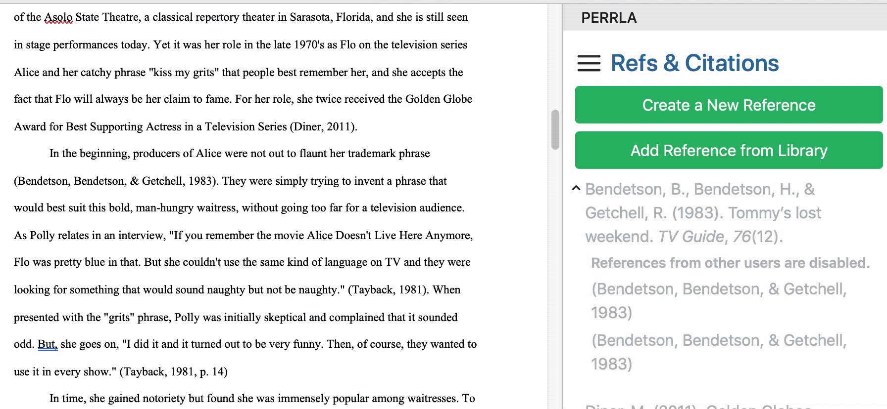 Sharing papers with other PERRLA users (Addin) PERRLA
